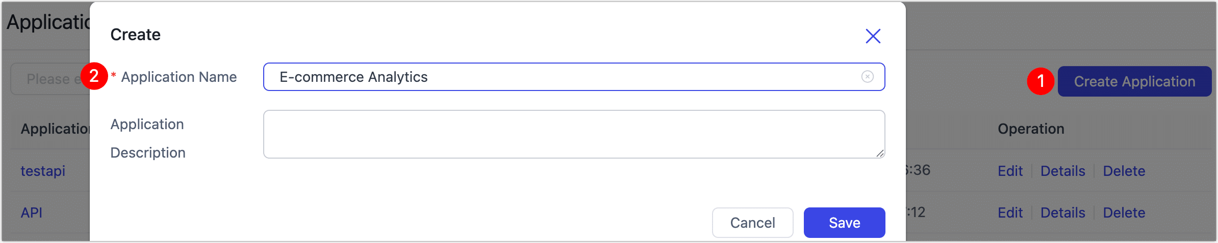 Create Application